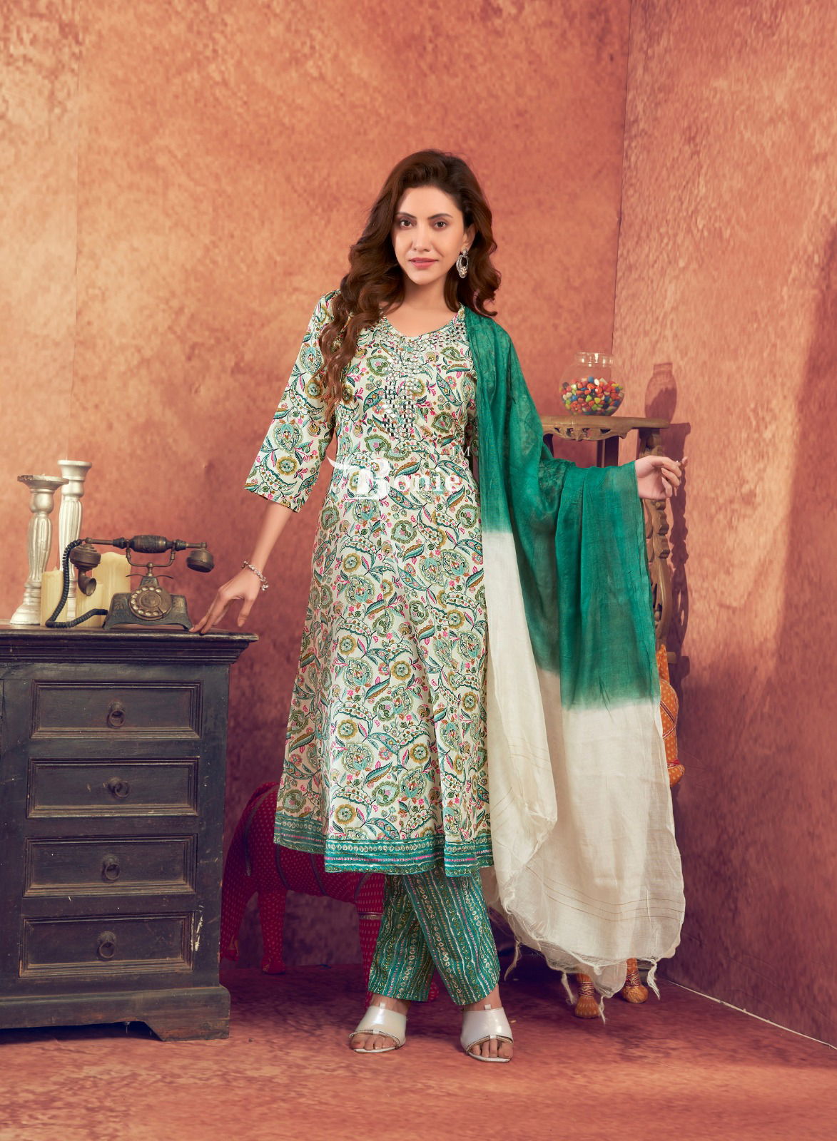Aneri Vol 3 By Bonie Printed Anarkali Kurti With Bottom Dupatta Wholesale Price In Surat
